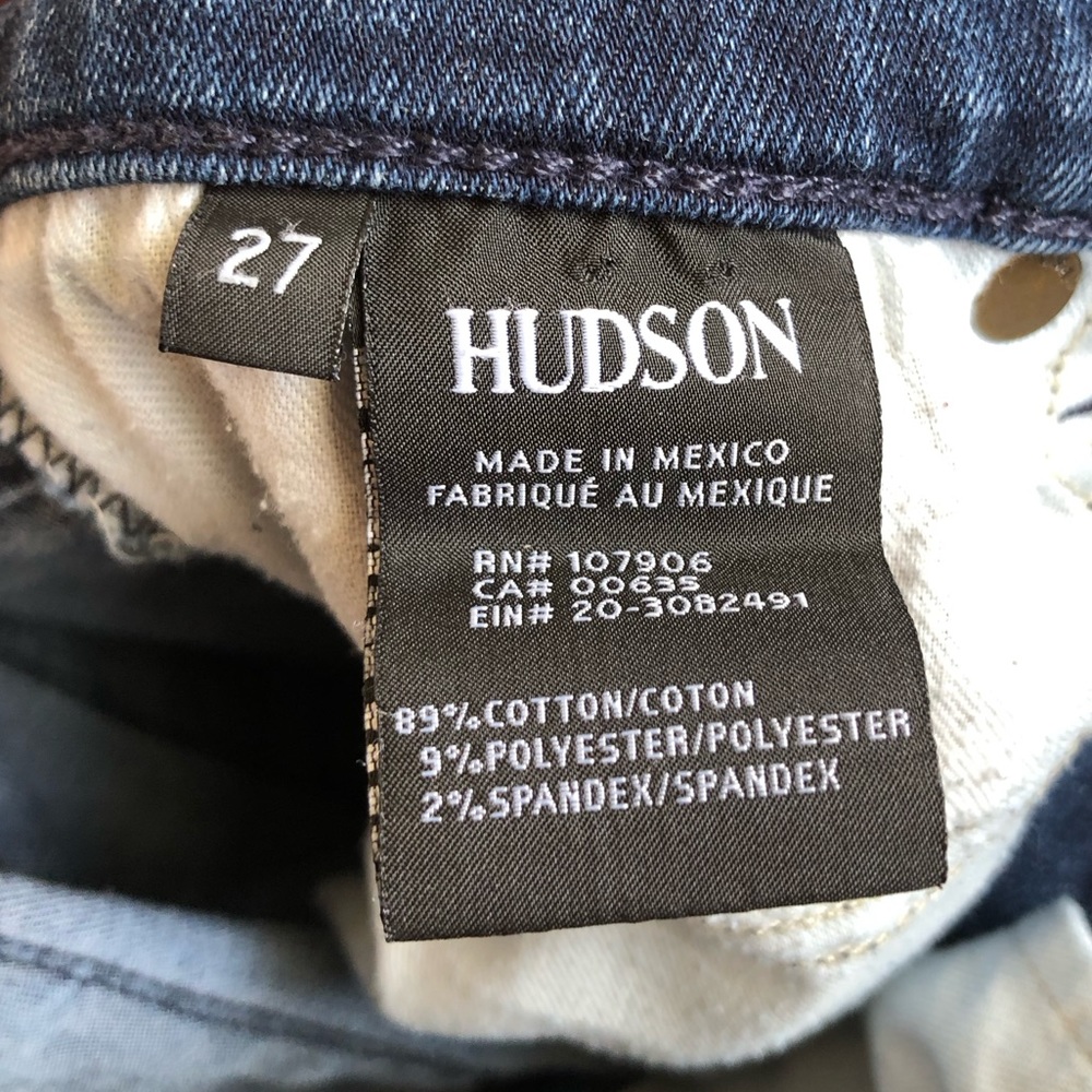 Hudson Dark Wash Skinny Denim Jeans Size 27 - Picture 13 of 14